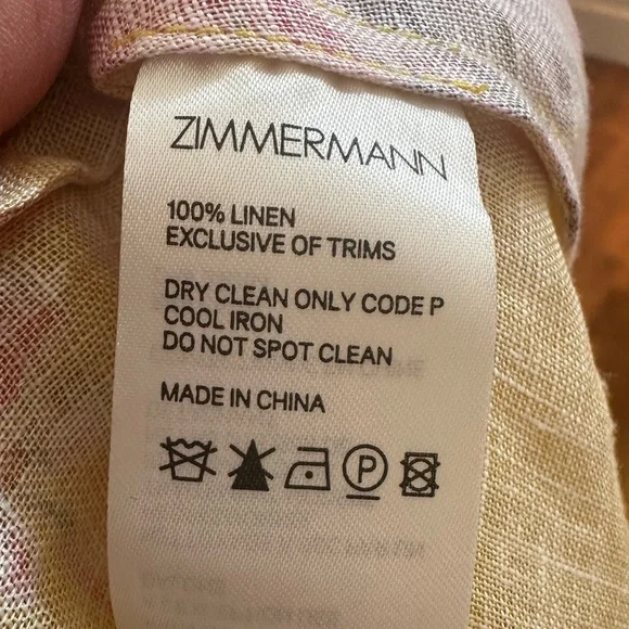 NWT Zimmermann Zinnia Dress – Yellow Floral Midi – Size 0P - Picture 8 of 8